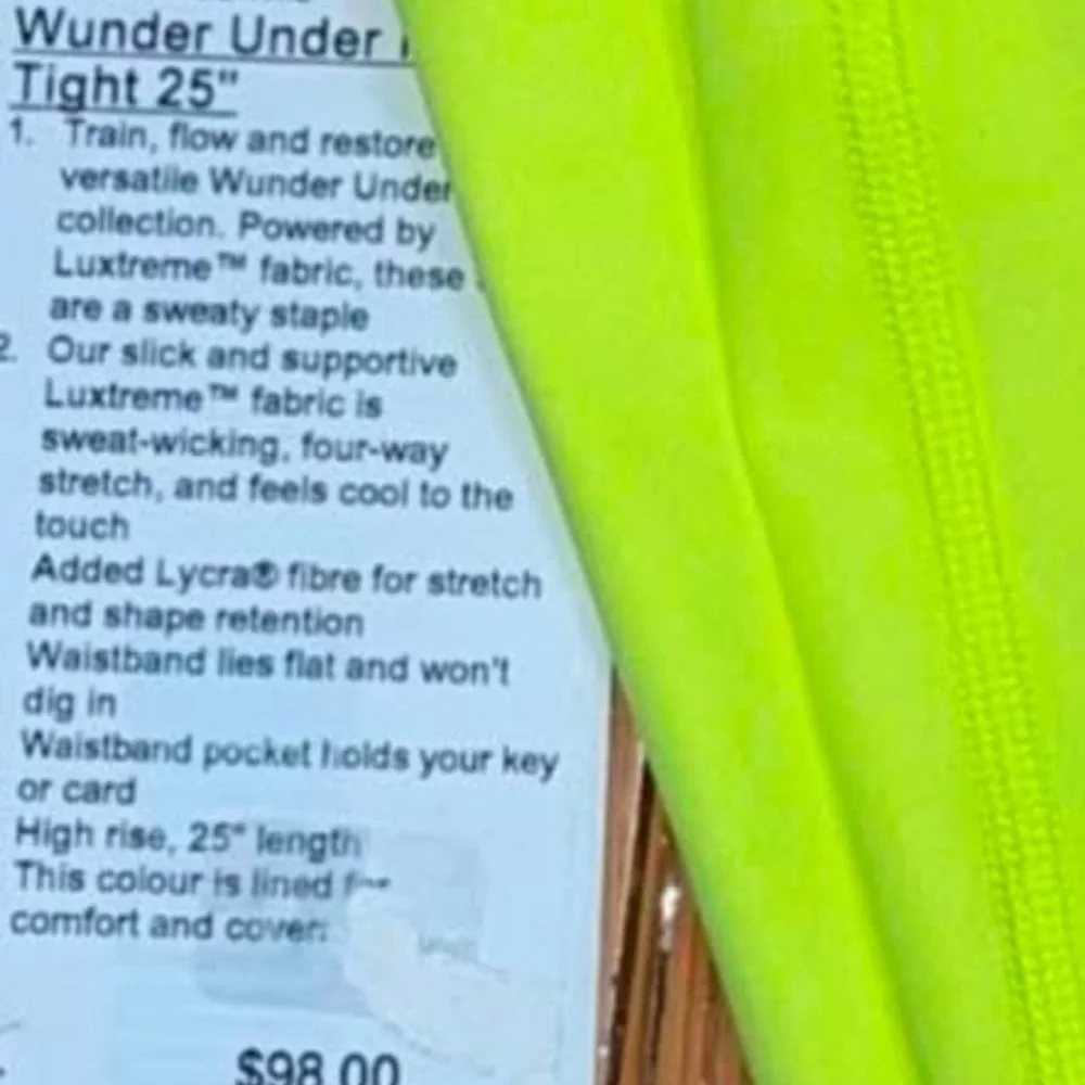 NWT lululemon athletica Wunder under leggings